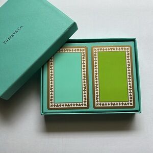 Tiffany & Co. Gold and Silver Decks of Playing Cards, New In Box…”R” Initial